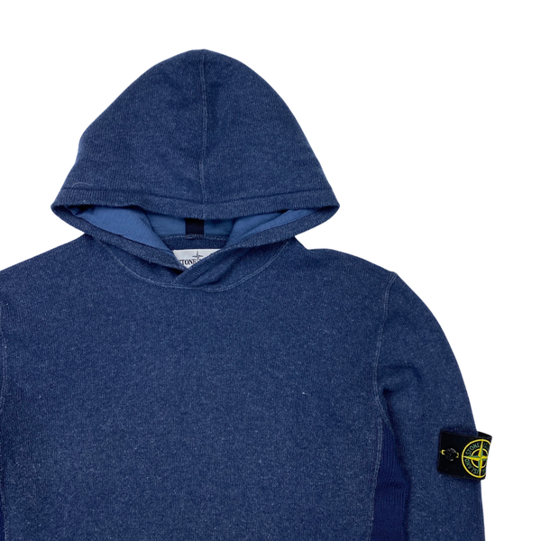 Stone Island Wool Blend Two Tone Pullover Hoodie