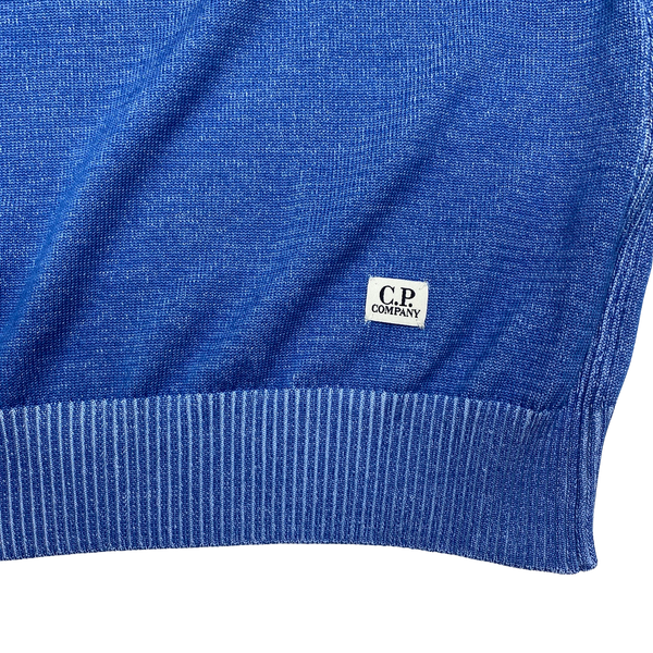CP Company Two Tone Blue Pullover Jumper