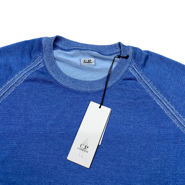 CP Company Two Tone Blue Pullover Jumper