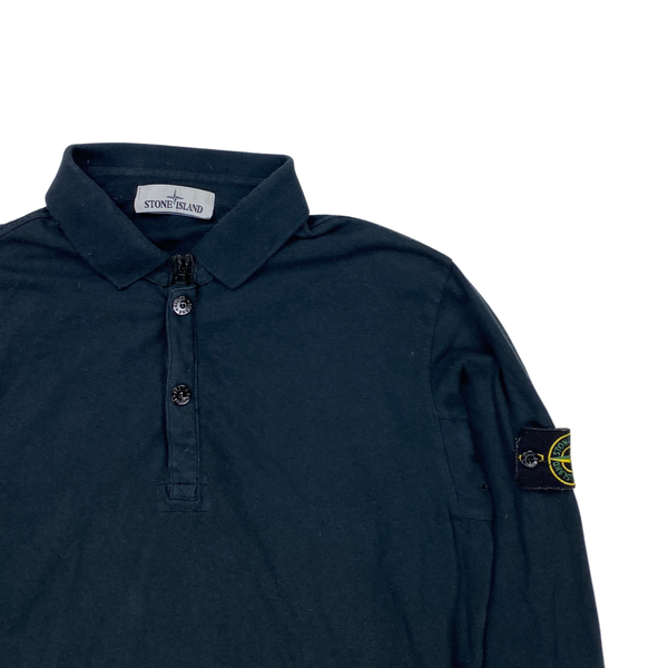 Stone Island Stretch Cotton Longsleeve Polo Top