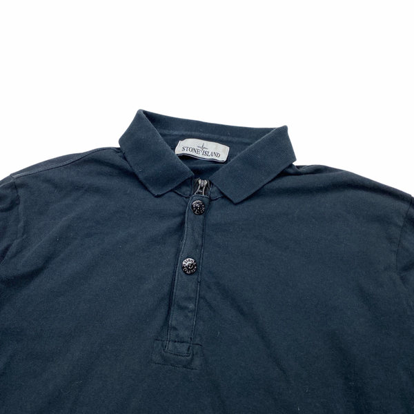 Stone Island Stretch Cotton Longsleeve Polo Top