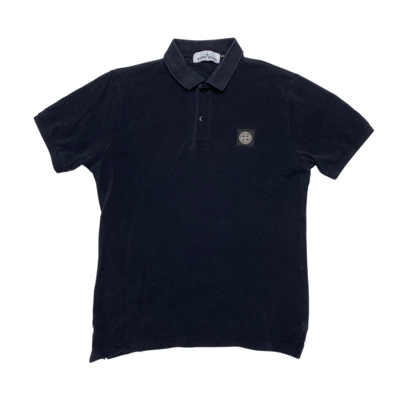 Stone Island Black Short Sleeve Regular Fit Polo