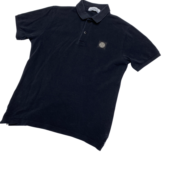 Stone Island Black Short Sleeve Regular Fit Polo