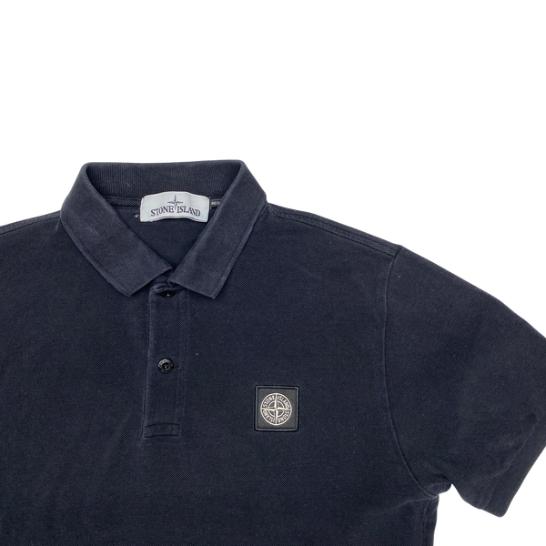 Stone Island Black Short Sleeve Regular Fit Polo