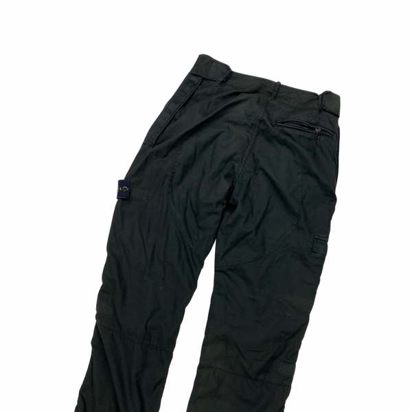 Stone Island 2005 Black Cotton Straight Fit Cargo Trousers