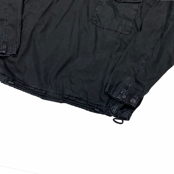 Stone Island Black Cotton Quarter Zipped Top