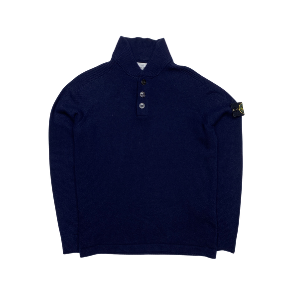 Stone Island 2015 Navy Blue Knit Pullover