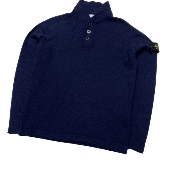 Stone Island 2015 Navy Blue Knit Pullover