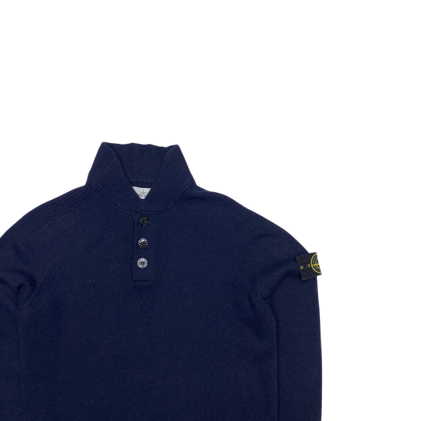 Stone Island 2015 Navy Blue Knit Pullover