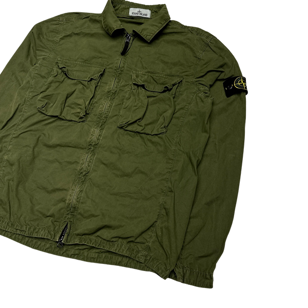 Stone Island 2022 Green Double Pocket Overshirt