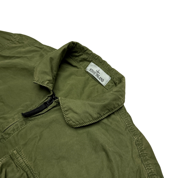 Stone Island 2022 Green Double Pocket Overshirt