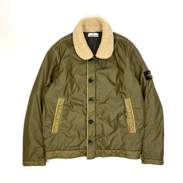 Stone Island 2015 Mussola Gommata Sherling Flight Jacket