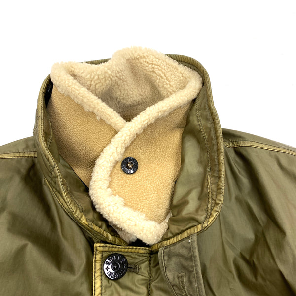 Stone Island 2015 Mussola Gommata Sherling Flight Jacket