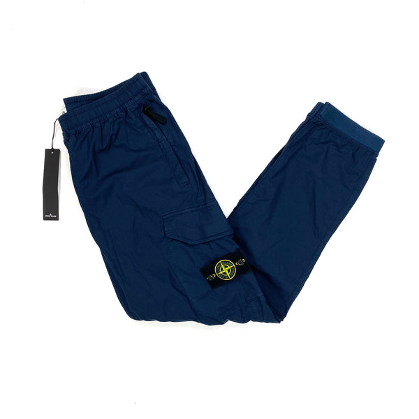 Stone Island SS/2020 Blue Tapered Cargo Trousers