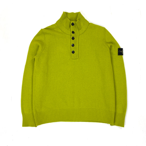 Stone Island Lime Green Wool Jumper