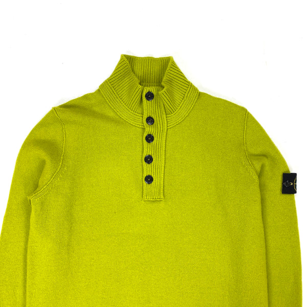 Stone Island Lime Green Wool Jumper