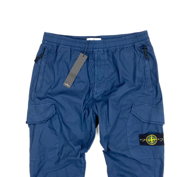 Stone Island SS/2020 Blue Tapered Cargo Trousers