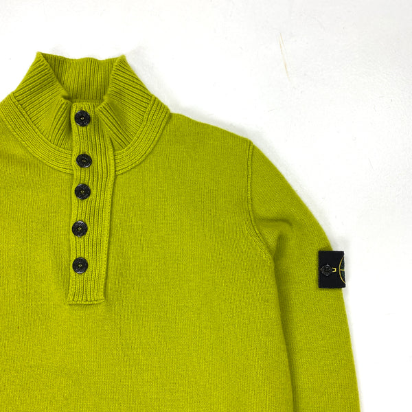 Stone Island Lime Green Wool Jumper