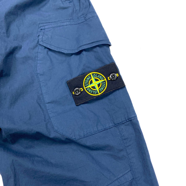 Stone Island SS/2020 Blue Tapered Cargo Trousers