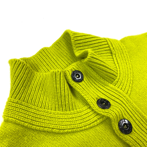 Stone Island Lime Green Wool Jumper