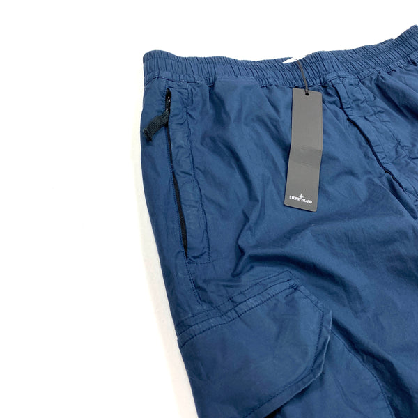 Stone Island SS/2020 Blue Tapered Cargo Trousers