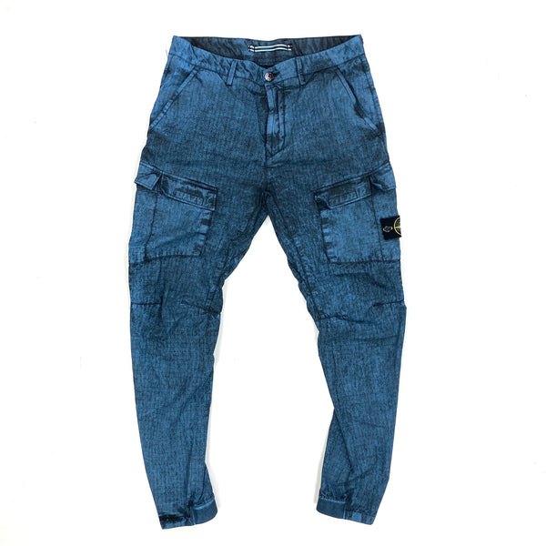 Stone Island Dust Treatment House Grid Tapered Cargo Trousers