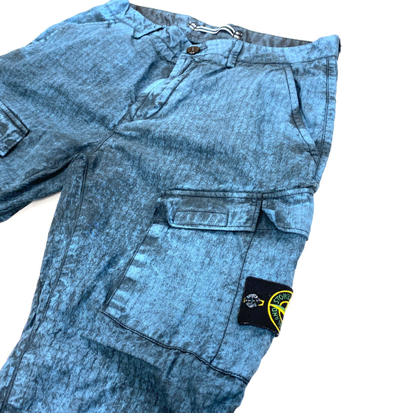 Stone Island Dust Treatment House Grid Tapered Cargo Trousers