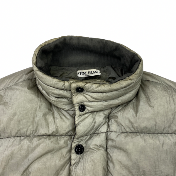 Stone Island Light Grey Garment Dyed Puffer Jacket