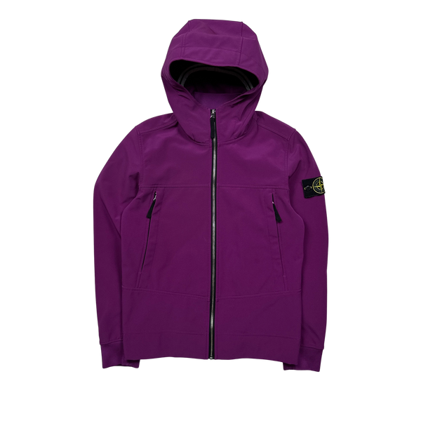 Purple stone island coat 2025