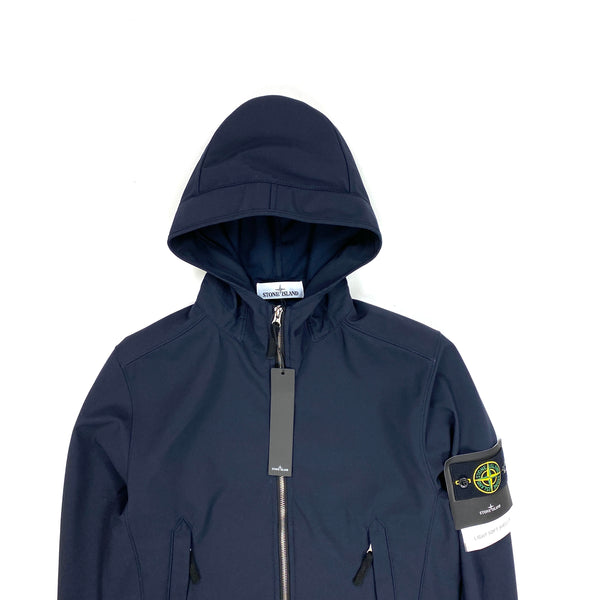 Navy stone island deals soft shell