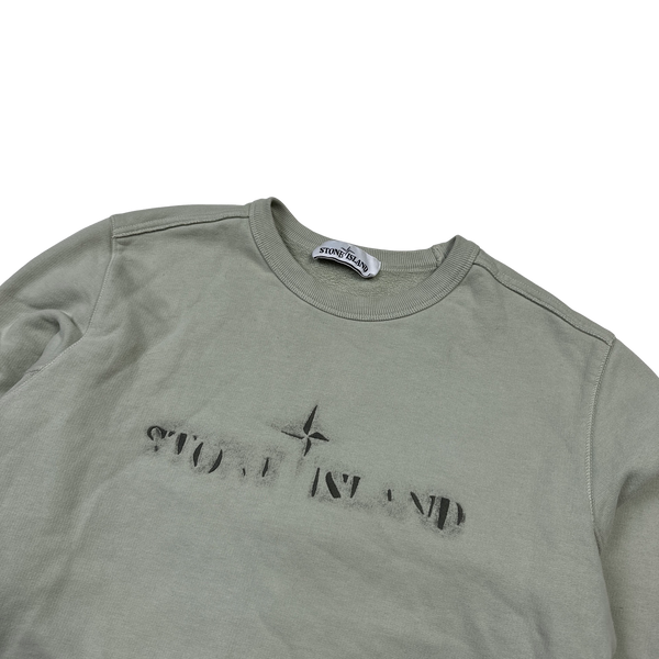 Stone Island 2019 Spellout Cotton Crewneck Sweatshirt - Small