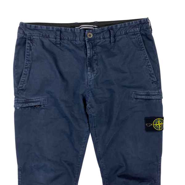 Stone Island Navy Blue Slim Fit Cargo Trousers