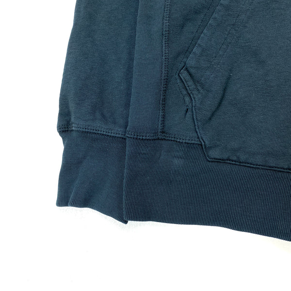 Stone Island Navy Cotton Zipped Hoodie