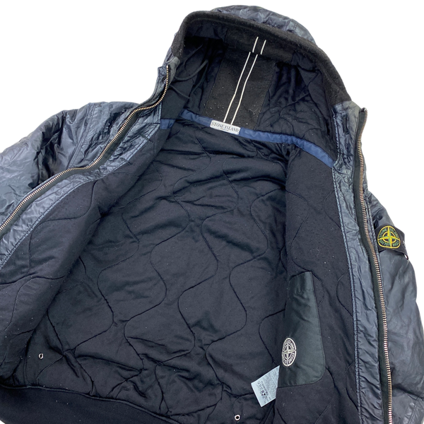 Stone Island Navy Mussola Gommata Jacket - Damaged