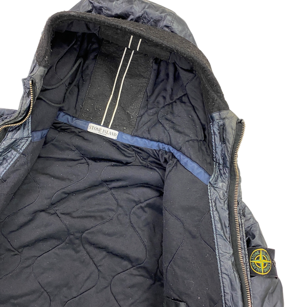 Stone Island Navy Mussola Gommata Jacket - Damaged