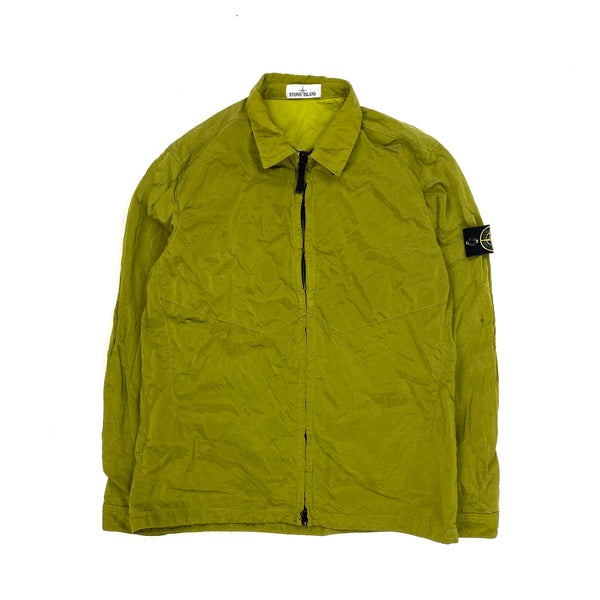 Stone Island Mustard Yellow Shimmer Lined Overshirt
