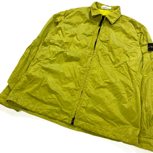 Stone Island Mustard Yellow Shimmer Lined Overshirt