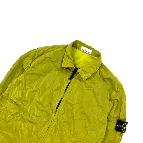 Stone Island Mustard Yellow Shimmer Lined Overshirt
