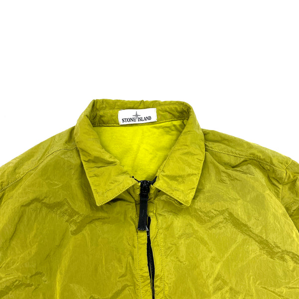 Stone Island Mustard Yellow Shimmer Lined Overshirt