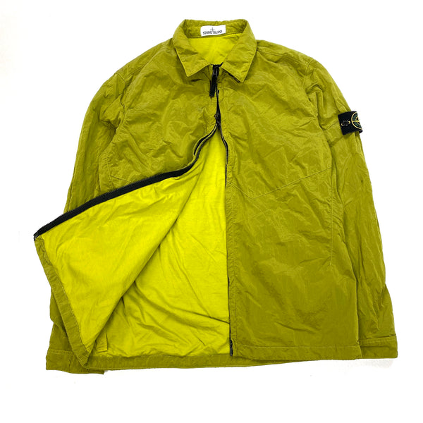 Stone Island Mustard Yellow Shimmer Lined Overshirt