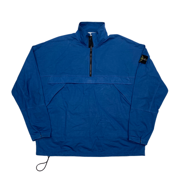 Stone Island 2020 Blue Cotton Rip Stop Smock Pullover
