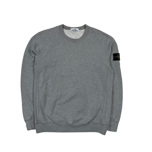 Stone Island Light Grey Cotton Crewneck Sweatshirt - XL
