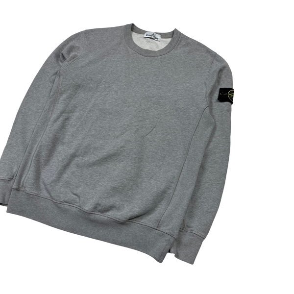 Stone Island Light Grey Cotton Crewneck Sweatshirt - XL