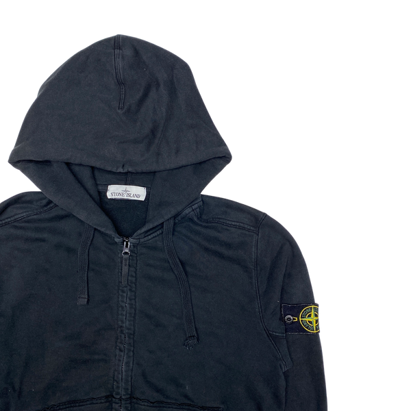 Stone Island 2018 Black Zipped Cotton Hoodie