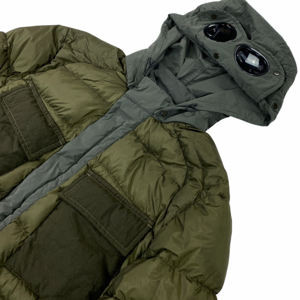 CP Company Khaki D Down Goggle Puffer Jacket