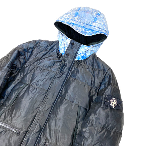 Stone Island Blue Mesh Reflective Jacket