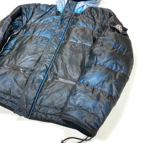 Stone Island Blue Mesh Reflective Jacket