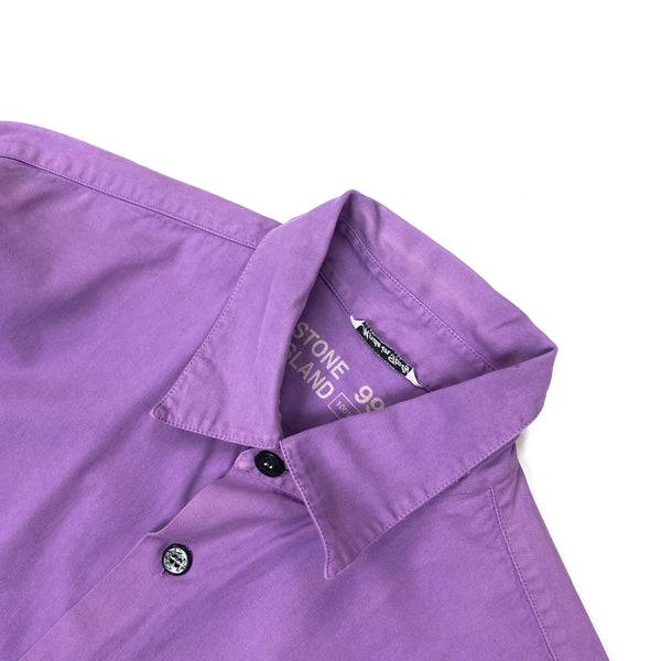 Stone Island Marina Purple Buttoned Overshirt