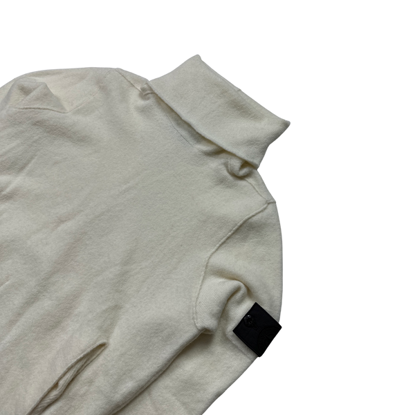 Stone Island 2018 Shadow Project Cream Roll Neck Jumper - Small