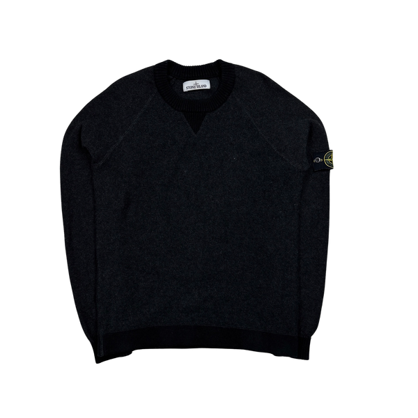 Stone Island 2017 Grey Knitted Crewneck - Medium